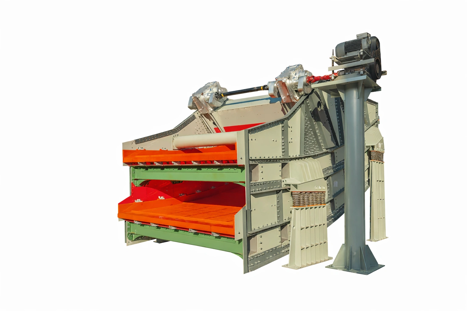 Вибрационные грохота vibrating screen white background